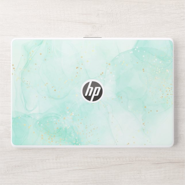 Green Marbel HP Laptop 15t, HP Laptop Skin (Front)