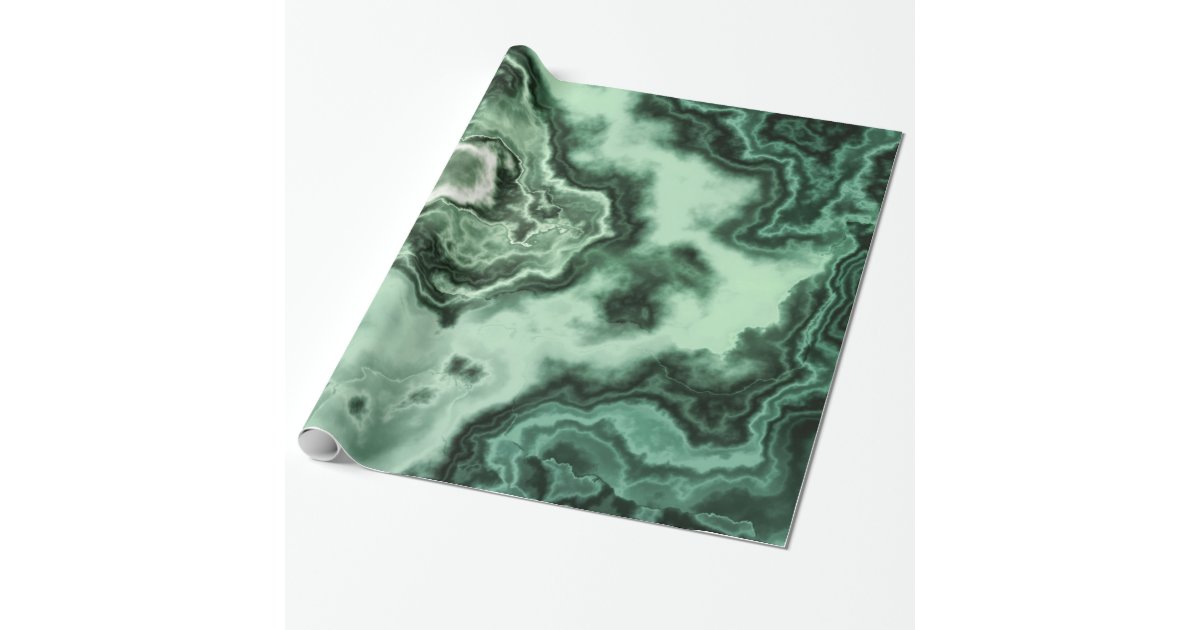 Green Marble 1 Wrapping Paper | Zazzle