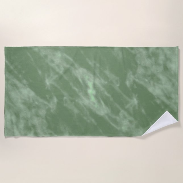 Green Marble Beach Towel (Front)