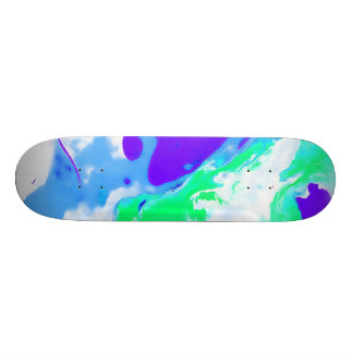 Green Marble Colored Pour Skateboard