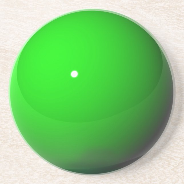 Green Marble Drink Coaster (Front)