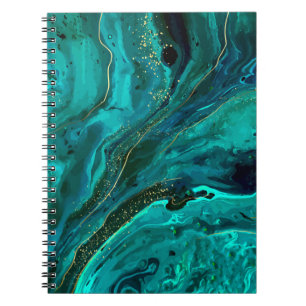 Green Marble & Gold: Luxurious Texture Notebook