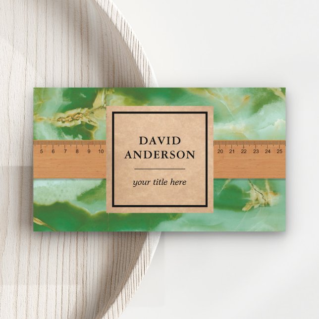 Green Marble Granite Splashback Kitchen Countertop Business Card (Creator Uploaded)