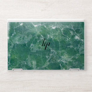 Green marble HP laptop skin