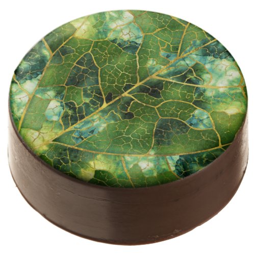 Green Marble Leaf Chocolate Covered Oreo