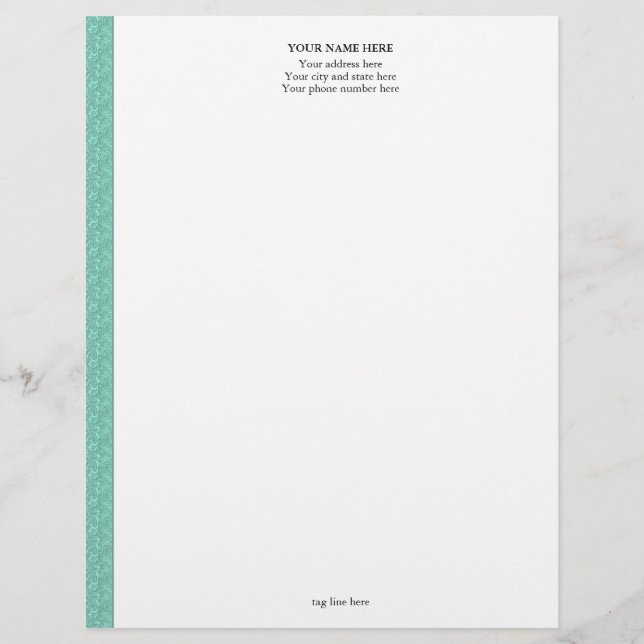 "Green Marble" Letterhead (Front)