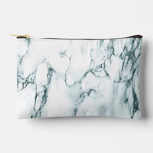 Green Marble Look Accessory Pouch (Front)