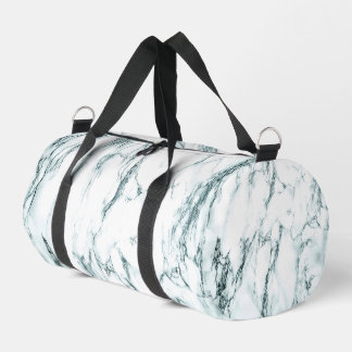 Green Marble Look Duffle Bag