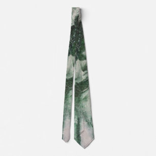 green marble neck tie