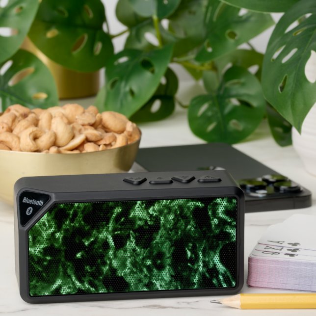 Green Marble on Black Bluetooth Speaker (Insitu(Table))