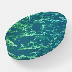 Green Marble on Teal Paperweight