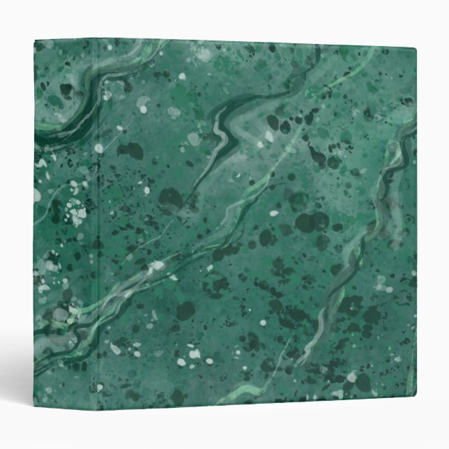 Green Marble Organizer Binder Gift (Front/Spine)