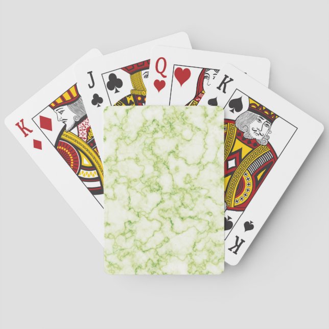 Green Marble Pattern Poker Cards (Back)