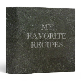 Green Marble Recipes Binder