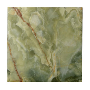 Green Marble Stone Print Ceramic Tile