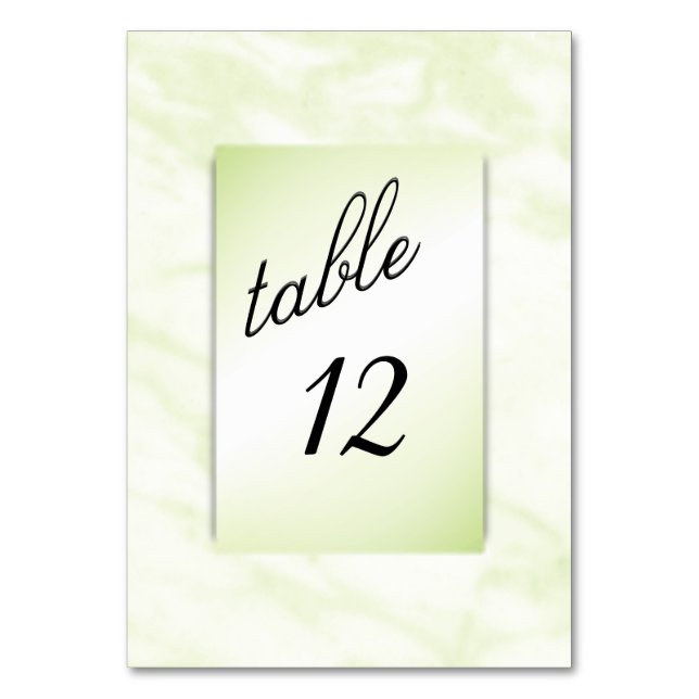 Green Marble Table Number (Front)