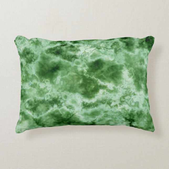 Green Marble Texture Accent Pillow (Front)