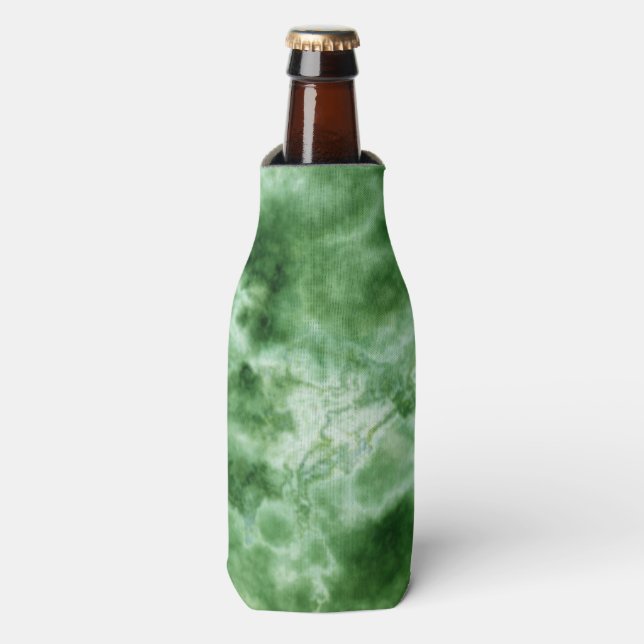 Green Marble Texture Bottle Cooler (Bottle Front)