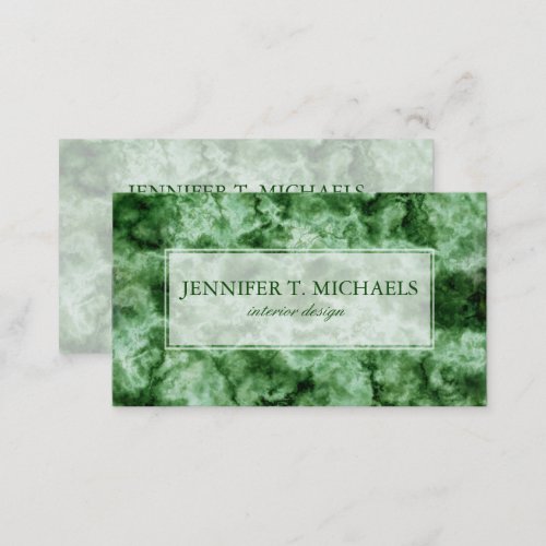 Green Marble Texture Business Card