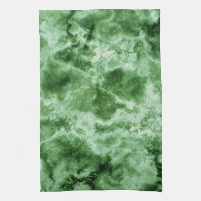 Green Marble Texture Kitchen Towel (Vertical)