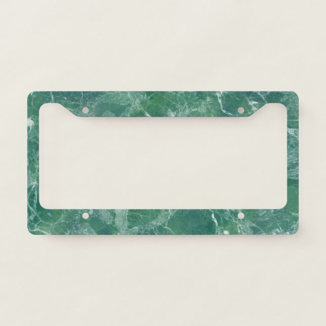 Green Marble Texture License Plate Frame (Front)