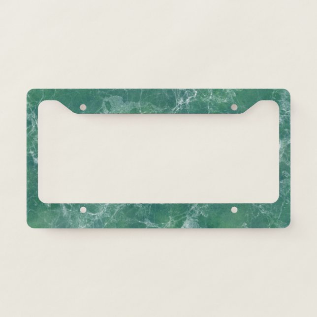 Green Marble Texture License Plate Frame (Front)