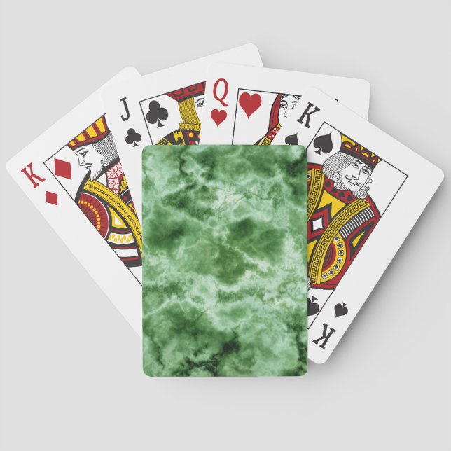 Green Marble Texture Poker Cards (Back)