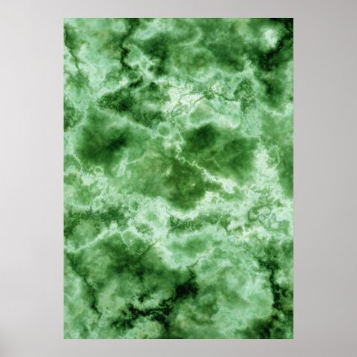 Green Marble Texture Poster