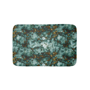Green Marble Texture With Veins Bath Mat