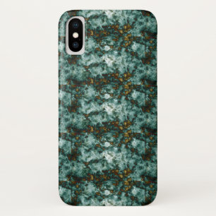 Green Marble Texture With Veins iPhone X Case