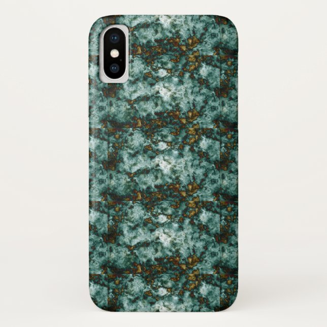 Green Marble Texture With Veins Case-Mate iPhone Case (Back)