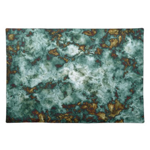 Green Marble Texture With Veins Cloth Placemat