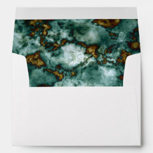 Green Marble Texture With Veins Envelope