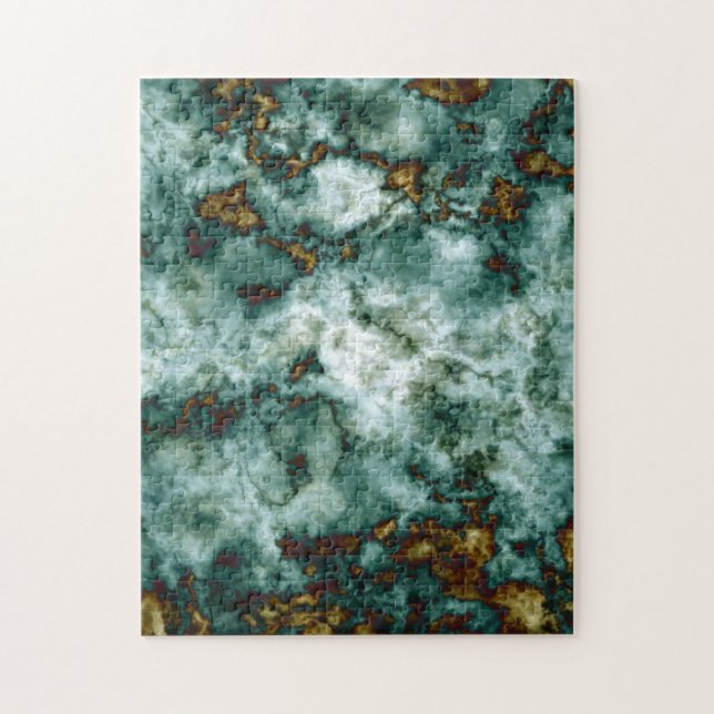 Green Marble Texture With Veins Jigsaw Puzzle (Vertical)