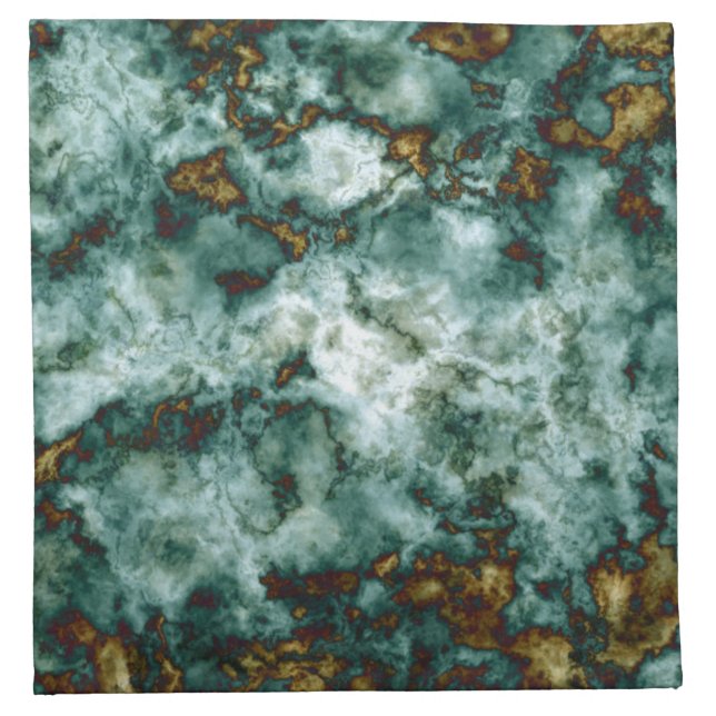 Green Marble Texture With Veins Napkin (Front)