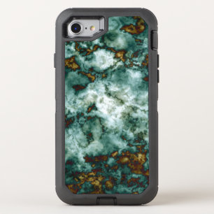 Green Marble Texture With Veins OtterBox Defender iPhone SE/8/7 Case