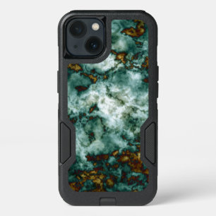Green Marble Texture With Veins iPhone 13 Case