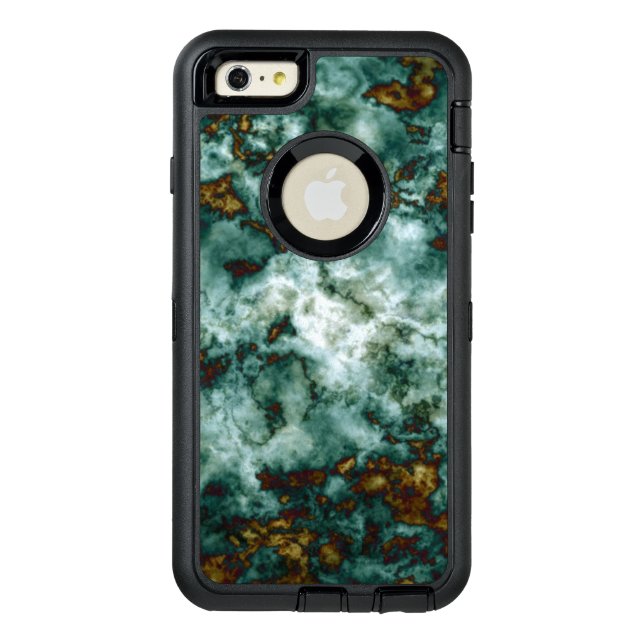 Green Marble Texture With Veins Otterbox iPhone Case (Back)