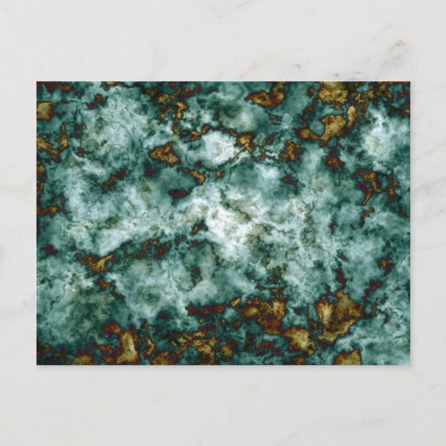Green Marble Texture With Veins Postcard (Front)