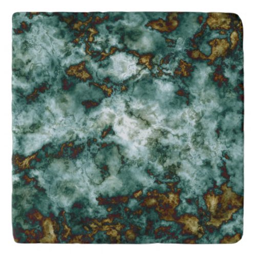 Green Marble Texture With Veins Trivet
