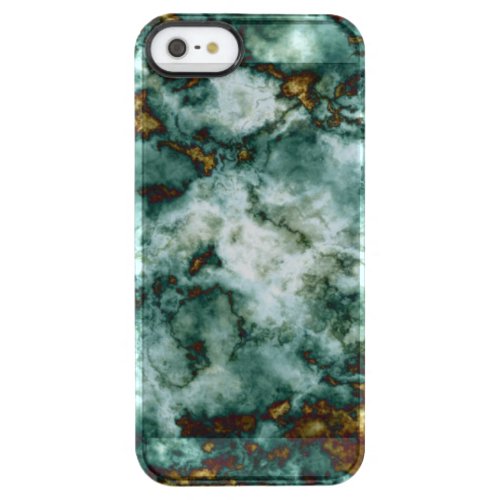 Green Marble Texture With Veins Clear iPhone SE55s Case