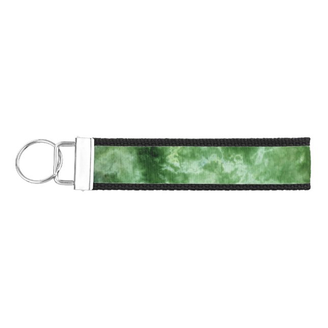 Green Marble Texture Wrist Keychain (Keys on Left)