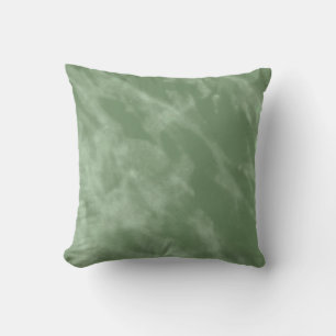 Green Marble Throw Pillow