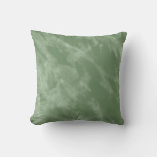 Green Marble Throw Pillow