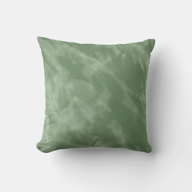 Green Marble Throw Pillow (Front)