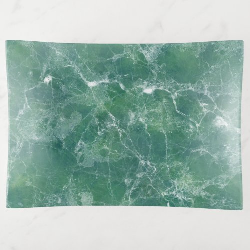 Green marble trinket tray