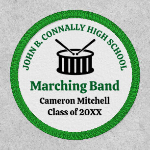 Green Marching Band Custom High School Keepsake Patch