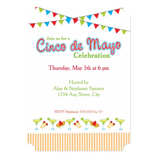 green margarita cinco de mayo party invitation zazzle com