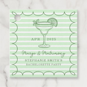Green Margs and Matrimony Bachelorette Party Favor Tags
