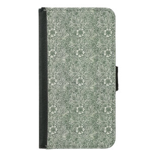 Green Marigold Elegance: Embrace Nature's Grace Samsung Galaxy S5 Wallet Case